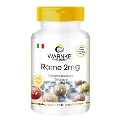 Immagine di rame 2mg integratore Gluconato di 100 compresse Sostanza pura Warnke Vitalstoffe Qualità da farmacia tedesca