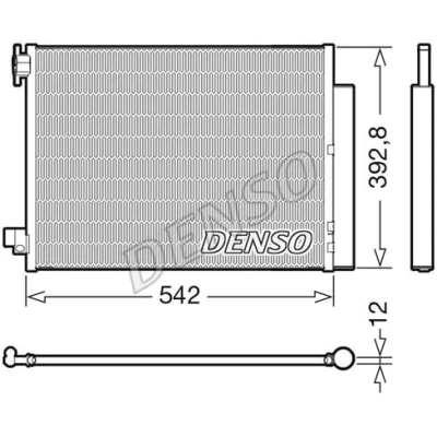 Immagine di DENSO DCN37004 Condensatore con essiccatore R 134a DACIA: Duster SUV, SANDERO 2, Dokker Station Wagon, RENAULT: Clio 4, Captur