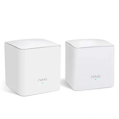 Immagine di Tenda Nova MW5G Wi Fi Mesh, AC1200 Dual Band con Copertura Fino a 200 m2, 2 Porte Gigabit Ethernet, Controllo Genitori, Remoto, Rete Ospite, Roaming Wireless, Confezione da 2, Bianco