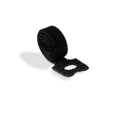 Immagine di Durable 503601 Cavoline Grip Tie, Fascetta Fermacavi con Asola a Strappo, Riutilizzabile, 20 x 1 cm, Confezione da 5 Pezzi, Nero