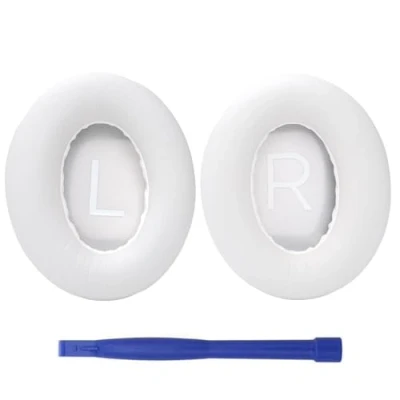 Immagine di HATOFES Cuscinetti auricolari di ricambio per cuffie Bose 700 con cancellazione del rumore (NC700), in morbida pelle PU, lussuoso memory foam, spessore aggiunto, extra resistenti, colore bianco