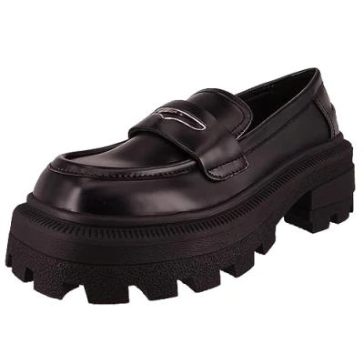 Immagine di Buffalo NABU Loafer Scarpe senza lacci, Donna, Taglia: 37, Black Pu