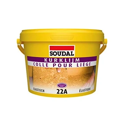 Immagine di Soudal 22A Colla in sughero, 5 kg, per lastre di sughero e su parete pavimento, adatta riscaldamento a pavimento