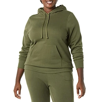 Immagine di Amazon Essentials Felpa con Cappuccio in Pile (Taglie Forti Disponibili) Donna, Verde Oliva, M