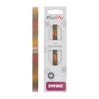 Immagine di KnitPro Ago con Punta Doppia Symfonie, in Legno, Dimensioni: 15 cm 2mm