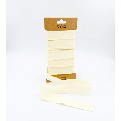 Immagine di Trimz Nastro sbieco in Policotone, Crema, 25mm x 5m
