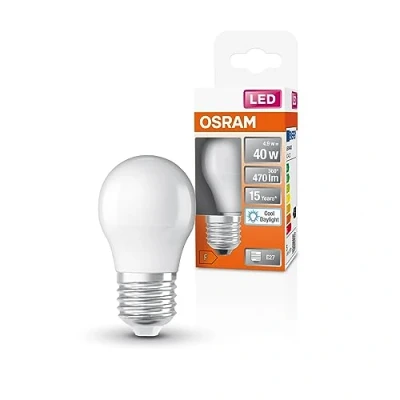 Immagine di OSRAM 4099854021961 LED (monocolore) ERP F (A G) E27 Globe (mini) 4.9 W = 40 Bianco freddo (Ø x A) 45 mm 1 pz.