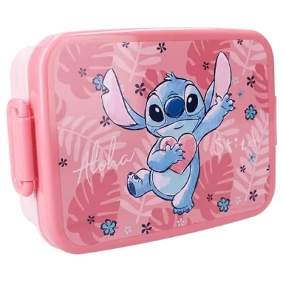 Immagine di Vadobag Stitch Bon Appetit! Portamerenda Lunch Box in plastica con coperchio dimensioni 16x13x5cm DISNEY Originale Lilo e