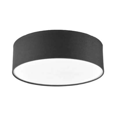 Immagine di plafoniera &#039;Sebatin&#039; dimmerabile (Moderno) colore Grigio, in Tessuto ad es. Cucina (3 luci, E27) di Lindby tessuto, plafoniera, lampada