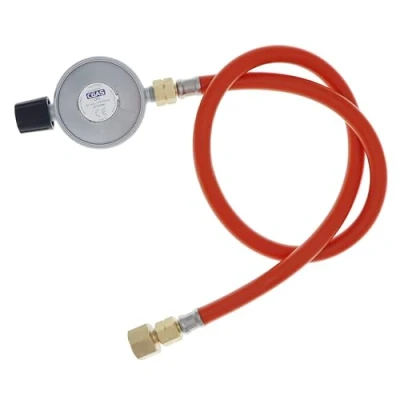 Immagine di METER STAR 1LB Bottiglia di gas propano e piccolo tanica butano regolabile, con tubo da 80 cm, filettatura sinistra G1/4&quot; universale 1/2&quot;, per fornelli a gas, barbecue, campeggio