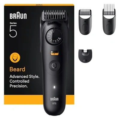 Immagine di Braun Trimmer Barba Series 5 + 4 strumenti per creare il suo stile, 40 lunghezze, lama affilata, BT5520, nero