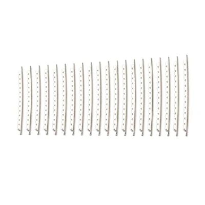 Immagine di Alnicov Fretwire per chitarra, 20 pezzi, in rame nichelato da 2,0 mm, chitarra acustica elettrica, tastiera a tasti, colore: argento