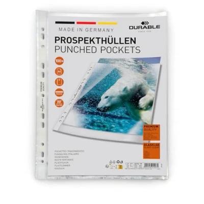 Immagine di Busta Durable 2676 DIN A4 Polipropilene 0.08 mm Trasparente 267619 100 pz.