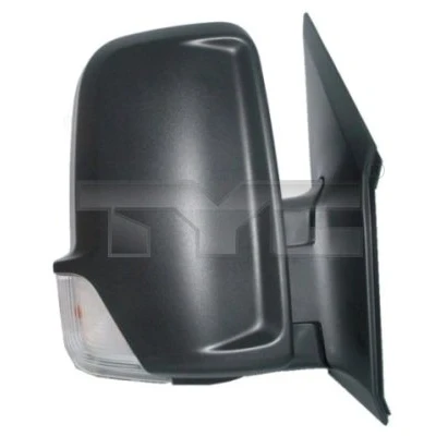 Immagine di specchio retrovisore esterno Tyc 321 0104 Sx nero per a regolazione manuale, convesso, Braccio corto