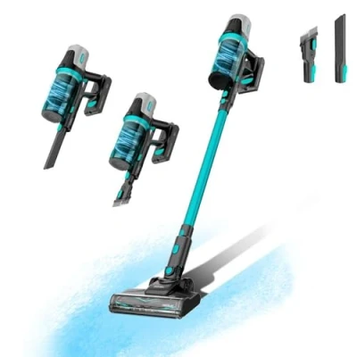 Immagine di Cecotec Conga Scopa Elettrica senza Fili Rockstar 1500 Horizon Genesis XL. 215W Potenza Totale, 60 min Autonomia, Spazzola Mista, Due Modalità di Aspirazione, Parallel Cyclone System, Serbatoio 600ml