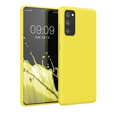 Immagine di kwmobile Custodia Compatibile con Samsung Galaxy S20 FE Cover Back Case per Smartphone in Silicone TPU Protezione Gommata giallo radiante