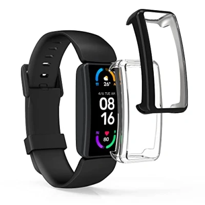 Immagine di kwmobile Set 2x Custodia Smartwatch Compatibile con Fitbit Inspire 3 / 2 Ace Cover Case Silicone Protezione Orologio Fitness trasparente/nero