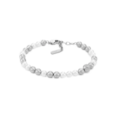 Immagine di Emporio Armani Bracciale da uomo in Acciaio inox color argento, EGS3177040, Eine Grösse, inossidabile, Nessuna pietra preziosa