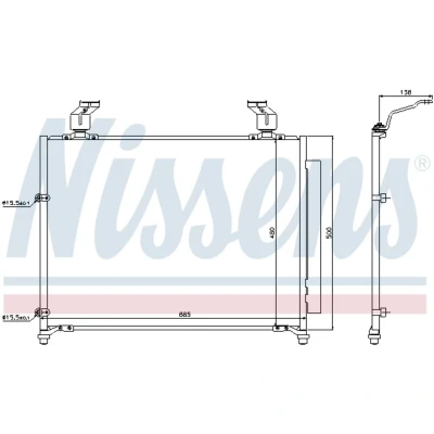 Immagine di NISSENS 940295 Condensatore con essiccatore Alluminio 685 R 134a