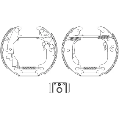 Immagine di TEXTAR Shoe Kit Pro 84054300 freno, Freno a tamburo con cilindretto regolatore/attuatore FIAT: Punto II Hatchback