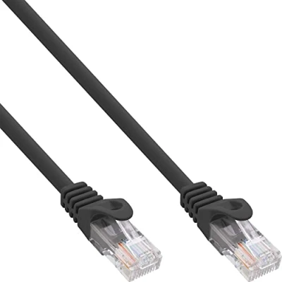 Immagine di InLine 20772 Cavo Patch Lan, U/Utp, Cat.5E, 0.5 m, Nero