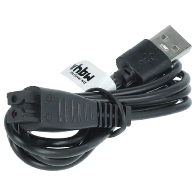 Immagine di vhbw Cavo di ricarica compatibile con Panasonic ES RF41, RT30, RT31, RT33, RT37, RT37 s rasoio rete, 120 cm, nero