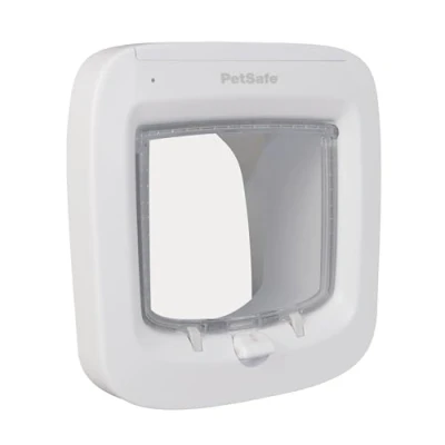 Immagine di PetSafe Gattaiola con microchip, porticina per animali domestici a batteria, chiusura 4 vie e installazione semplificata, bianco