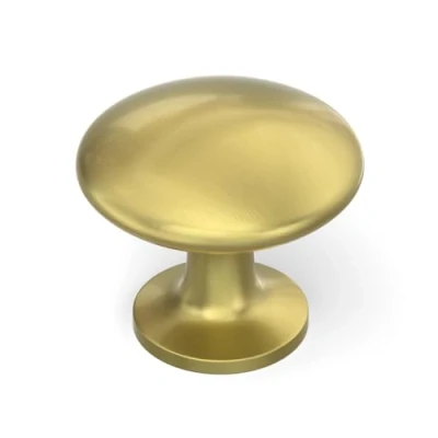 Immagine di LONTAN Maniglie per porta in ottone spazzolato, armadietti da cucina, barra a T, Lega di zinco, Oro., Round Knob