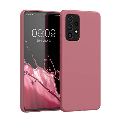 Immagine di kwmobile Custodia Compatibile con Samsung Galaxy A52 / 5G A52s Cover Back Case per Smartphone in Silicone TPU Protezione Gommata rosa scuro