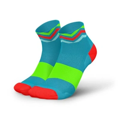 Immagine di INCYLENCE ULTRALIGHT Calzini corti da corsa per uomo e donna con leggera compressione, 1 paio, Waves ciano verde, 39 42