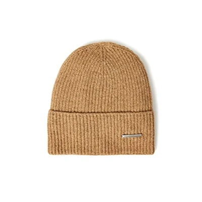 Immagine di Calvin Klein Pyramid Plaque Beanie K50K509933 Cappello in Maglia, Beige (Travertine), OS Uomo