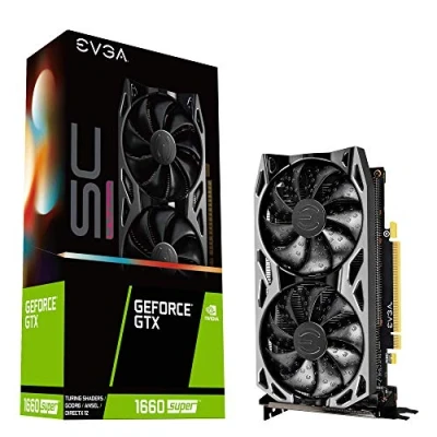 Immagine di EVGA GeForce GTX 1660 Super Sc Ultra Gaming, 6 GB GDDR6, doppia ventola, piastra posteriore in metallo, 06G P4 1068 KR