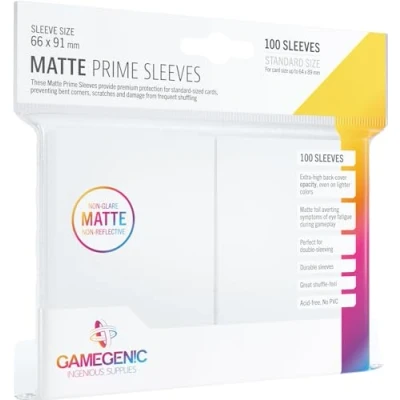 Immagine di Gamegenic GGS11029ML Matte Prime Sleeves (100 Pack), White