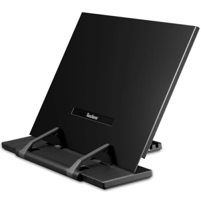 Immagine di Readaeer Leggio Libri in Lamiera Pieghevole Supporto Metallo Leggero e Regolabile per Tablet, Notebook
