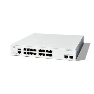 Immagine di Cisco Catalyst 1300 16T 2G Managed Switch, 16 porte GE, 2 SFP 1GE, protezione limitata a vita (C1300 2G)