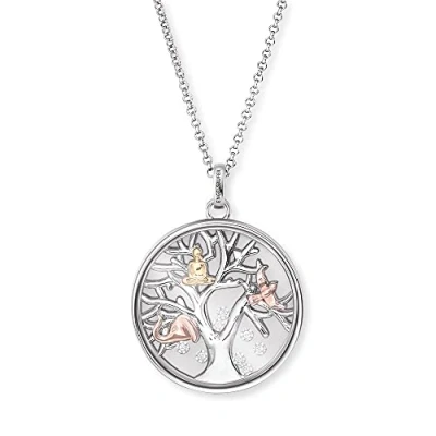 Immagine di Engelsrufer ERN FLYTREE ZI TR Collana da donna con ciondolo a forma di albero della vita, in Argento Sterling zirconi tricolore, lunghezza 42 + 4 cm, sterling, Zirconia cubica