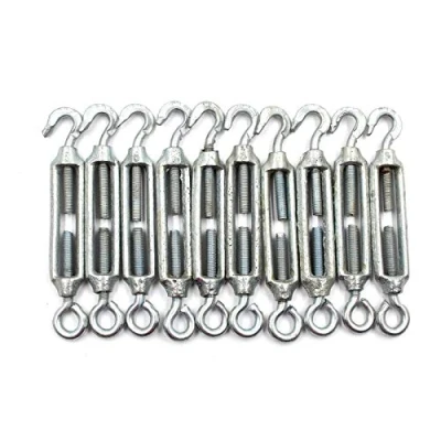 Immagine di 10 tenditori per zincati resistenti M5 con gancio occhiello