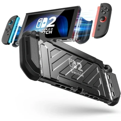 Immagine di SUPCASE Cover per Nintendo Switch 2 2025 [Protezione di Livello Militare] [Controller Joy Con Magnetici Compatibili] Ricaricabile nella Dock Accessori (Nero)