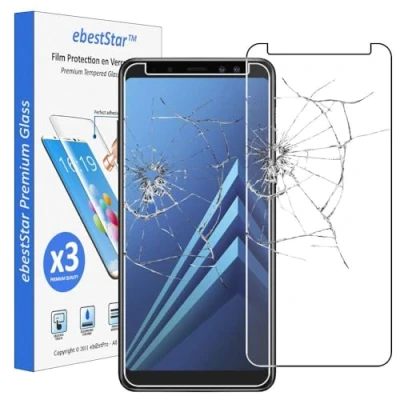 Immagine di ebestStar [Pacco x3 Vetro Temperato Compatibile con Samsung A8 2018 Galaxy SM A530F Schermo Pacco da 3 Pellicole Anti Shock, Rottura, graffio [Apparecchio: 149.2 x 70.6 8.4mm, 5.6&#039;&#039;]