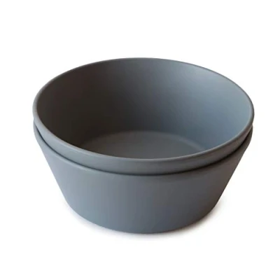 Immagine di Ciotole Mushie per Bambini Set di 2 Stoviglie Riutilizzabili Senza BPA Sicure Lavastoviglie e Microonde Prodotto in Danimarca Smoke