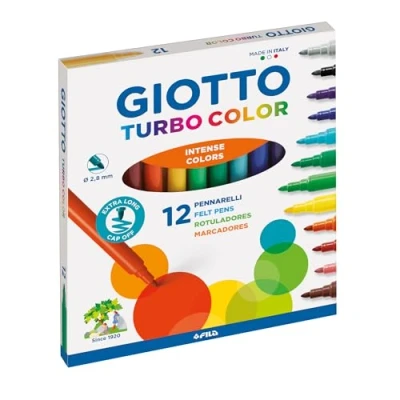 Immagine di Giotto Turbo Color pennarelli in astuccio da 12 colori