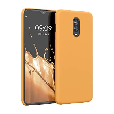 Immagine di kwmobile Cover per OnePlus 6T Custodia Back Case Smartphone in Silicone TPU Protezione Gommata calendula