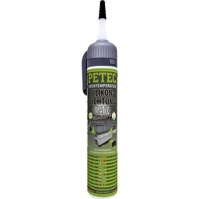 Immagine di PETEC 97720 Sostanza sigillante 50C +260C Cartuccia 200 sempre elastico, resistente all&#039;olio nero