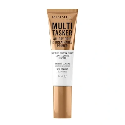 Immagine di Rimmel Multi Tasker All Day Grip &amp; Breathable, Trasparente, Primer, Leggero, Traspirante, Texture in gel, Prepara la pelle, Formula vegana, 24 ml