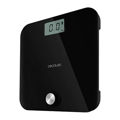 Immagine di Cecotec Surface Precision EcoPower 10000 Bilancia da bagno sana con pulsante, superficie in vetro temperato ad alta sicurezza, sensori di precisione, colore: nero
