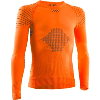 Immagine di X Bionic Invent 4.0 Round Neck Long Sleeves, Strato Base Camicia Funzionale Unisex bambini, Green Lime/Black, 10/11