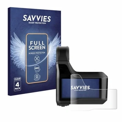 Immagine di savvies (4 Pezzi Full Screen Pellicola Protettiva per Shimano Steps SC EM800 Cover Copertura [Completa Trasparente, 3D Curved]