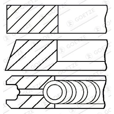 Immagine di GOETZE ENGINE 08 146500 00 Kit Fasce Elastiche 94