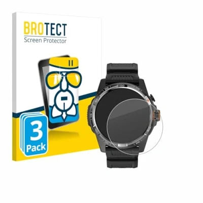 Immagine di brotect Pellicola Protettiva Vetro per Mobvoi Ticwatch Atlas Protezione Schermo (3 Pezzi) [Durezza Estrema 9H, Chiaro]