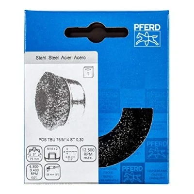 Immagine di PFERD Spazzola a tazza non zopft TBU Ø 75 mm M14 filo in acciaio 0,30 per smerigliatrice angolare 43469001 1 pz.